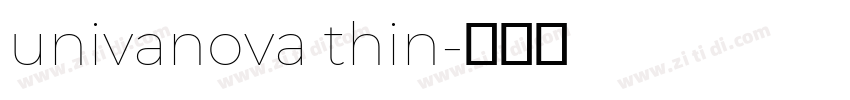 univanova thin字体转换